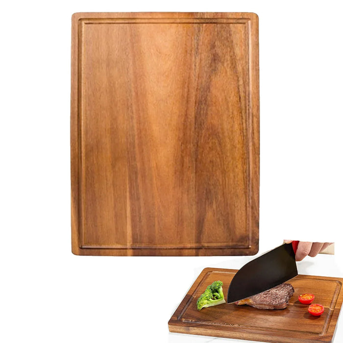 Wooden Double‑Sided Cutting Board — Rectangle, M & L — Charcuterie, Pizza & Bread Serving Board