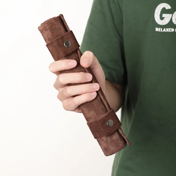 Portable Leather Backgammon Storage Bag with Lightweight Foldable Board