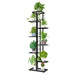 Metal Plant Stand — 4/6/8-Tier Flower Pot Rack, White or Dark Grey