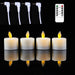 Rechargeable Moving Flame Tealight Candles - Remote & USB (1/2/3/4 pcs)
