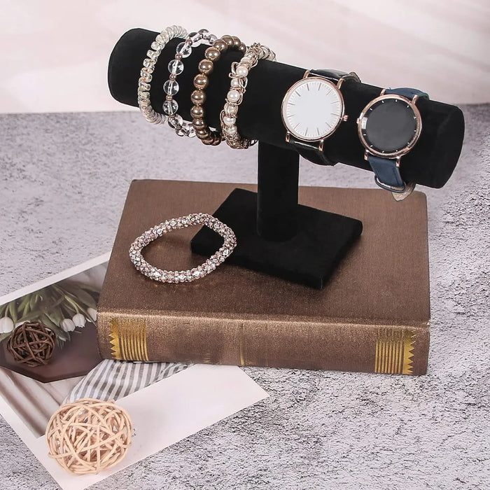 T-shaped Jewellery & Watch Display Stand - Vertical Desktop Bracelet Holder