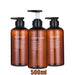 Refillable Pump Dispenser Set for Shampoo, Conditioner & Body Wash — 500 ml (1 or 3 pack)