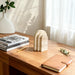 Travertine Marble Bookend — Natural Stone Desk & Bookshelf Accent (1 Piece)