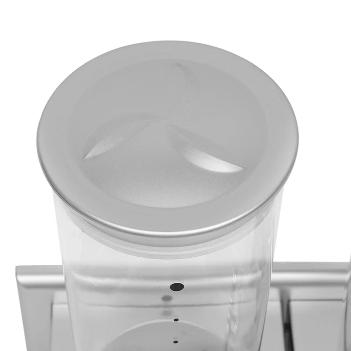 Wall‑Mounted Double Cereal & Candy Dispenser — Silver, 3L