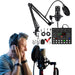 BM-800 Podcast Bundle with V8 Sound Card — Condenser Mic Kit for Podcasting, Streaming & Recording
