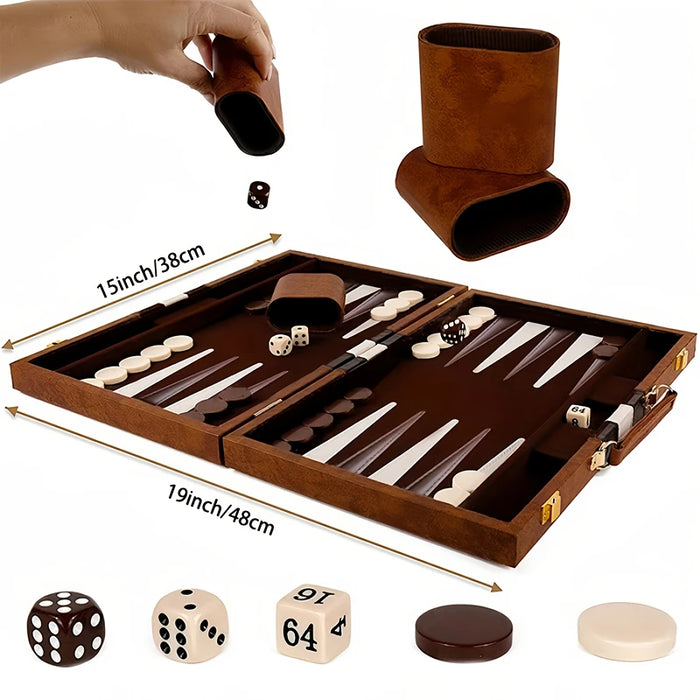 38cm (15in) Folding Game Board — Classic Chess & Checkers Travel Edition