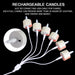 Rechargeable Flameless LED Tea Lights with Remote & Timer — 3D Flicker, 2700K