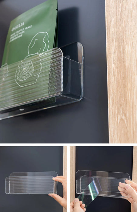 Slim Wall-Mounted Clear Storage Box — Cabinet & Medicine-Cabinet Organiser