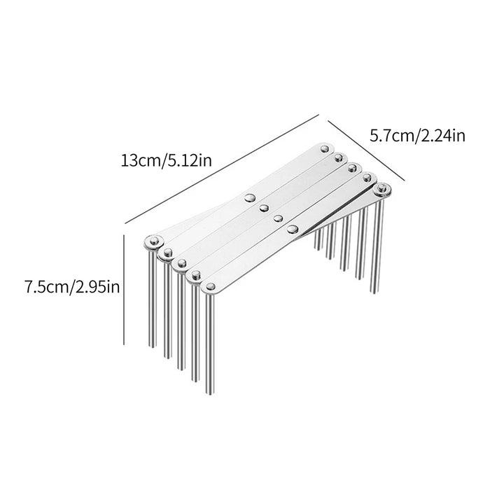 Retractable Stainless Steel Pot Lid & Plate Rack — Foldable Kitchen Storage