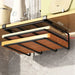 Under-Cupboard Kitchen Hanging Rack with Hooks — Paper Towel, Cutting Board & Pot Lid Holder