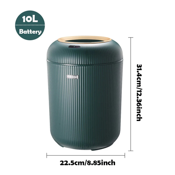 10L Motion Sensor Bin with Lid — Automatic Small Rubbish Bin for Kitchen & Bathroom