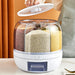 6-Compartment Rotating Grain Dispenser — Sealed, Insect-Proof Kitchen Storage