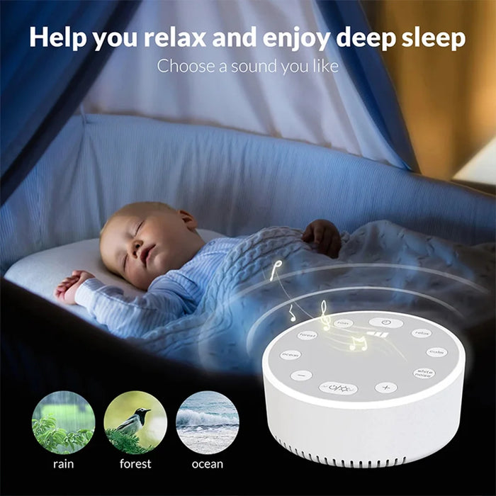 White Noise Sleep Speaker with Breathing Ambient Light & Timers
