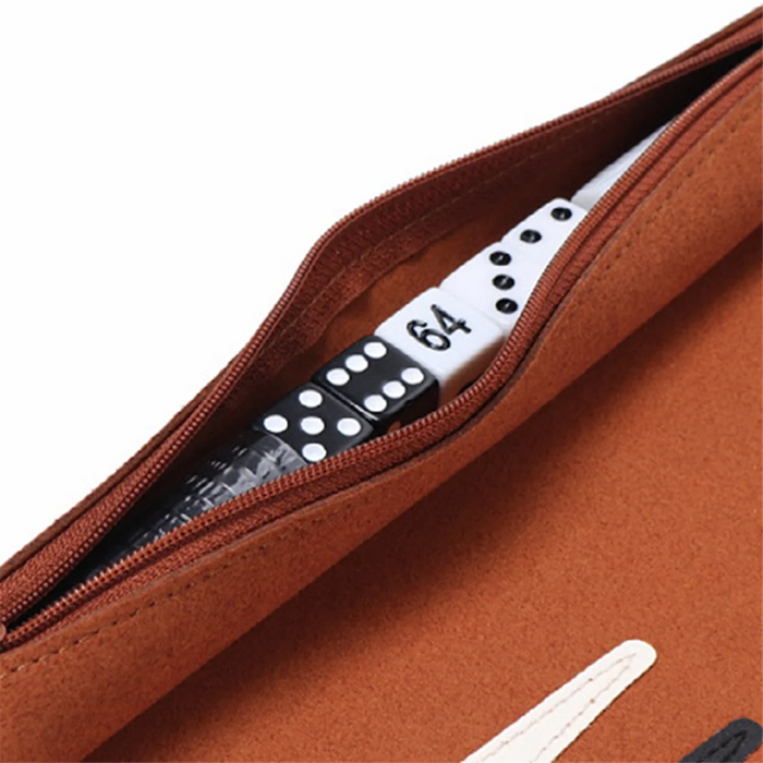 Portable Backgammon Set – Roll-Up Travel Board for Adults & Children