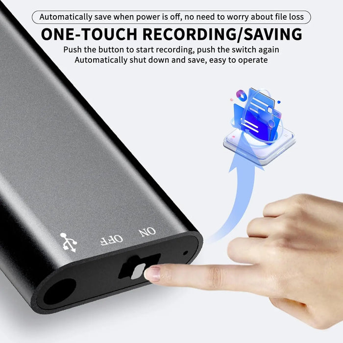 Mini Voice Recorder — Ultra-compact MP3 player & USB for lectures and meetings