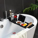 Extendable Bath Tray — Adjustable Bathtub Shelf, Towel & Book Holder (White or Black)