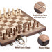 Magnetic Wooden Chess Set 39.37 cm (15.5in) Folding Travel Board with 2 Extra Queens