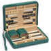 Travel Chess & Backgammon Set with Acrylic Pieces in Leather Case, 25 x 19 x 6 cm