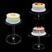 Transparent Acrylic Round Cake Stand for Desserts, Cupcakes & Events — 15/18.7/22.5cm