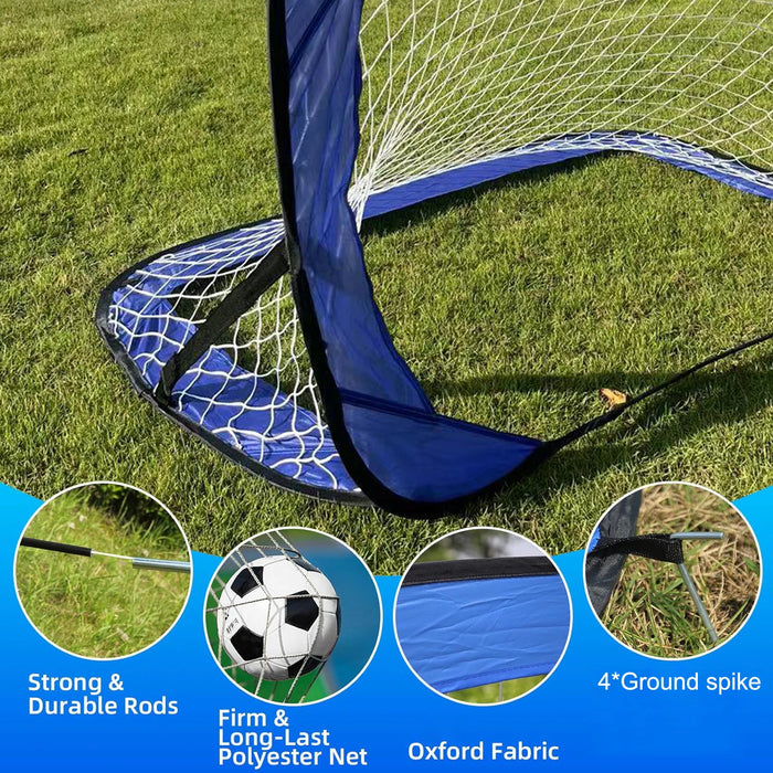 Portable Pop-Up Football Goal with Carry Bag — Collapsible Training Net