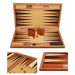 Handmade Foldable Wooden Backgammon Set – 11–17 inch, Inlaid Board & Full Accessory Set