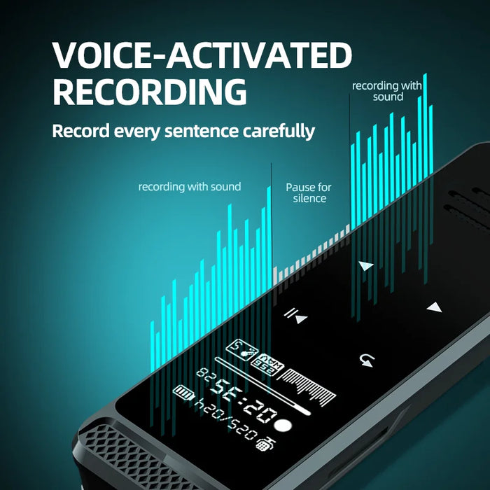 HD Voice‑Activated Digital Recorder (Touchscreen) with Noise Reduction & MP3