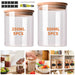 10pc Glass Storage Jar Set with Bamboo Lids — 5×350ml & 5×250ml