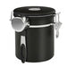 Airtight Stainless Steel Coffee Canister 22oz (1800ml) with Scoop — Black