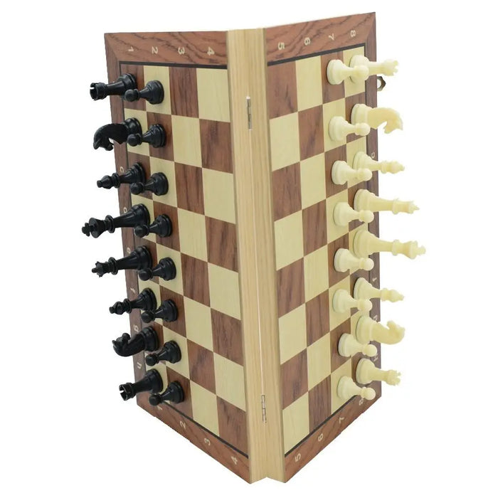 Solid Wooden Magnetic Foldable International Chess Set — Educational Game
