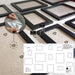 13-piece Wooden Picture Frame Set for Wall — Mixed Sizes for Photos