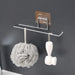 Drill-Free Stainless Steel Wall-Mounted Paper Towel & Toilet Roll Holder