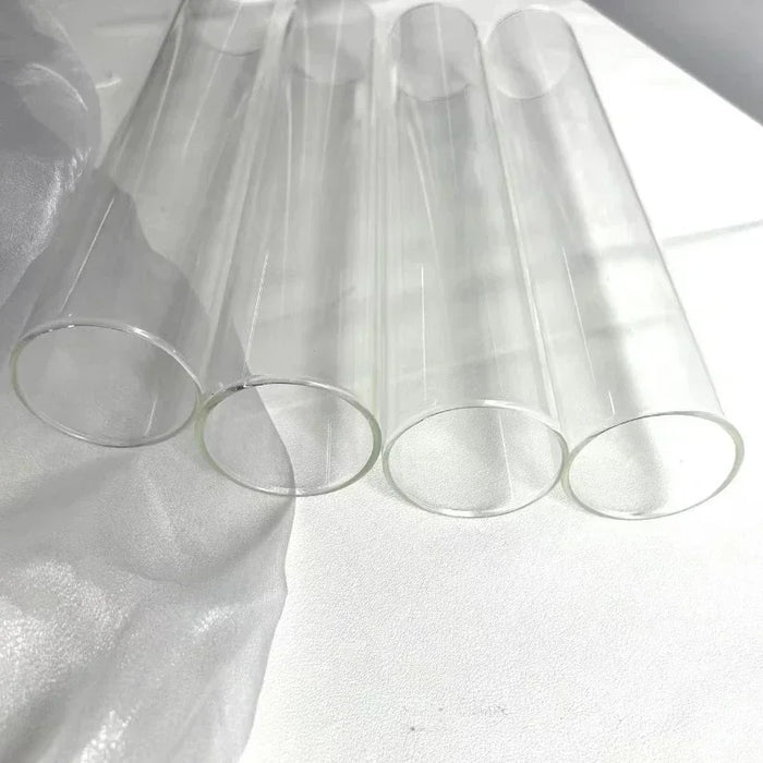 Set of 10 Glass Hurricane Candle Sleeves — 5cm x 27cm
