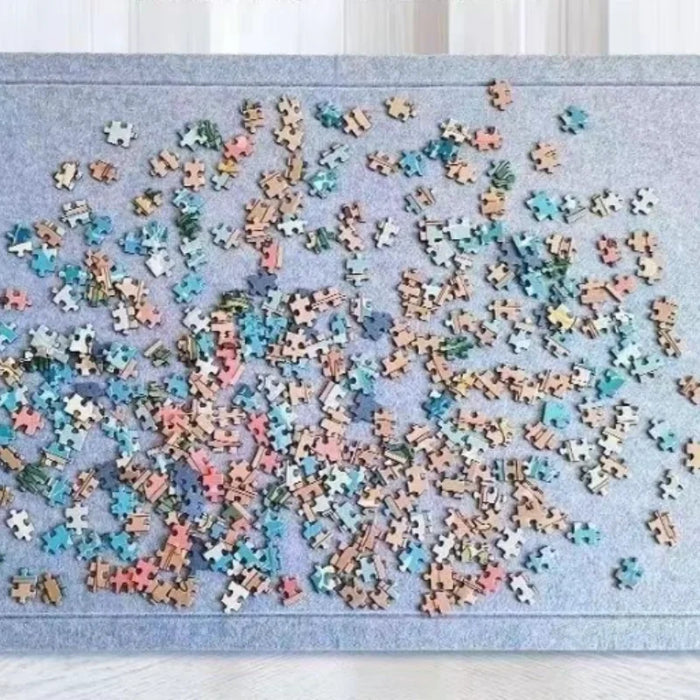 Foldable Puzzle Sorting Board with Stand & Lid — Felt Mat Holds 1,000 Pieces