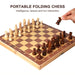 3-in-1 Wooden Chess, Checkers & Backgammon Set — Foldable 29 x 29cm Board