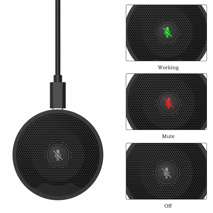 UM10 USB Conference Microphone — 360° Omnidirectional Condenser for PC, Mobile and Meetings