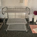 3-Tier Chrome Kitchen Drying Rack with Drip Tray