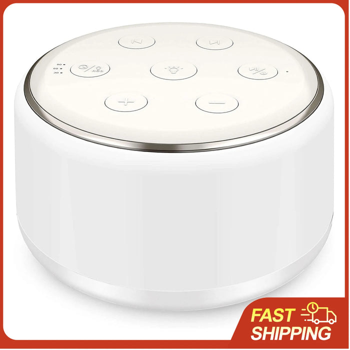 White Noise Machine – Desktop Sleep Sound Machine for Baby with 34 Sounds & 7‑Colour Night Light