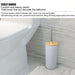6-Piece Bamboo & Plastic Bathroom Set — Bin, Toilet Brush, Lotion Pump, Soap Box, Toothbrush Cup & Mouth Cup
