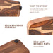 End-grain Acacia Butcher Block Cutting Board with Handle — 395×249×25 mm