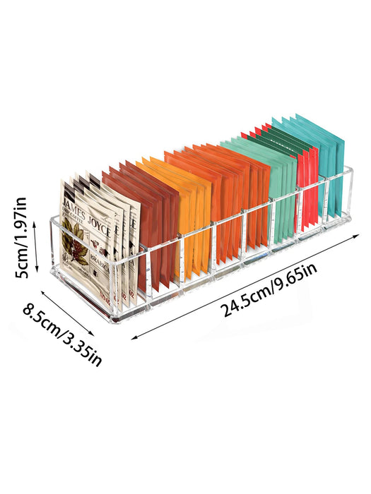 Tea Bag Storage Box — Plastic Kitchen Drawer & Countertop Organiser