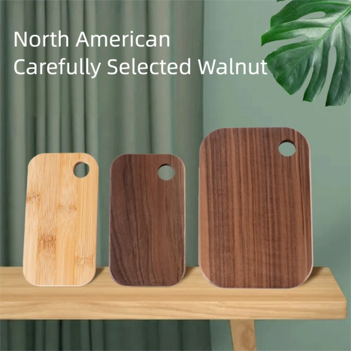 Walnut Double-sided Portable Cutting Board — S & L for 800/1000ml Lunch Box
