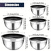 5-piece Stainless Steel Salad Basins with Lids — 2L+ Mixing & Baking Bowls (Silver)