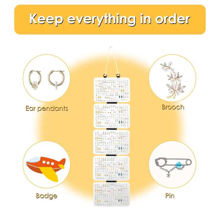 Felt Lapel Pin & Earring Display Panels — Hanging, Detachable Pages
