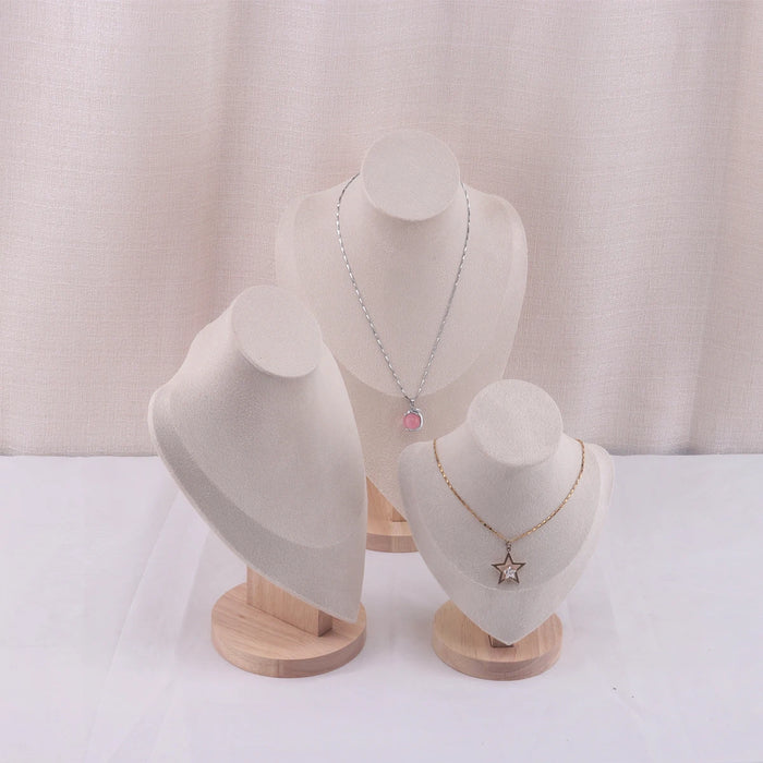Velvet Necklace Display Bust — Pendant & Jewellery Mannequin Stand