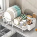 Expandable Dish Drainer with Drainboard — Rustproof Counter Organiser (Black, White, Pink)