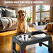 Dayplus Height-Adjustable Raised Dog Bowl – 2×1200ml Stainless Steel, 4 Heights (Black)