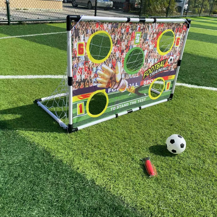Mini Folding Inflatable Football Goal — 80cm Portable Practice Net