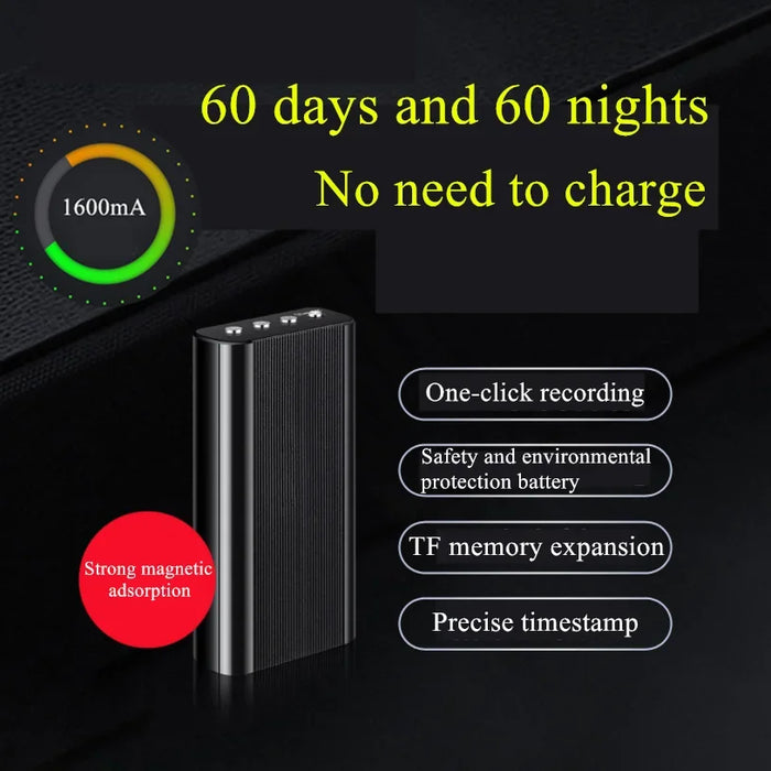 Mini Voice Recorder — 8GB Built-in, Expandable to 128GB, Noise Reduction, Magnetic