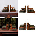 European-Style Faux Book Bookends with Drawers — Wooden Pair