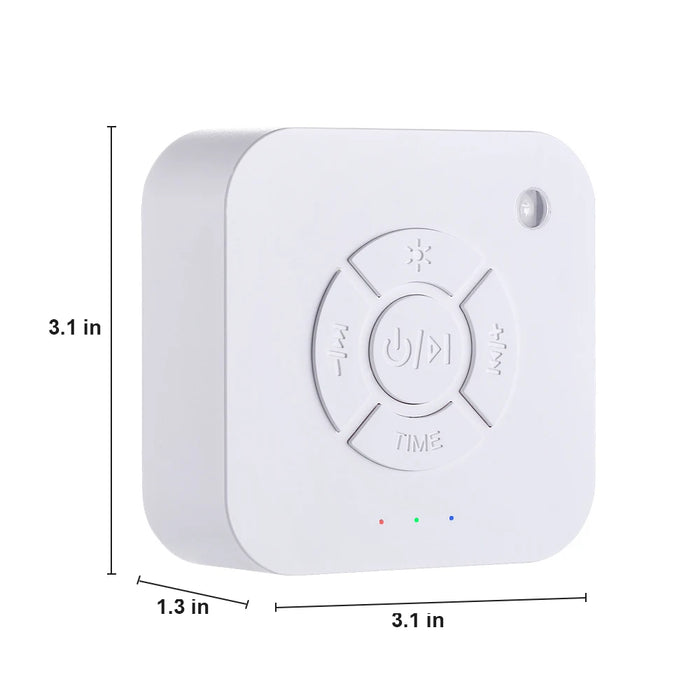 White Noise Sound Machine Sleep Soother — 9 Soothing Sounds, Breathing Light, Timer, Type‑C Rechargeable
